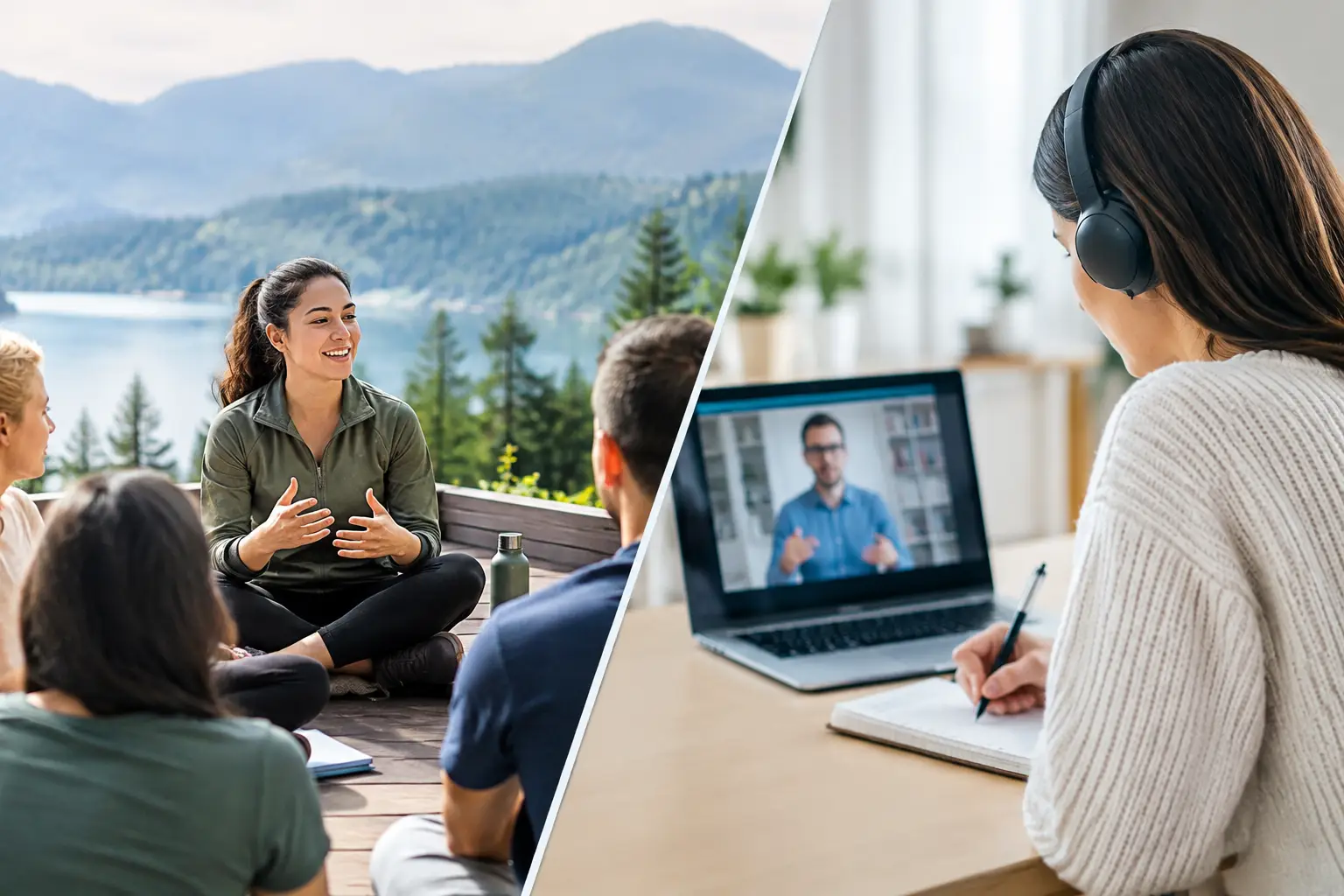 Retreat Learning Versus Online Coursework